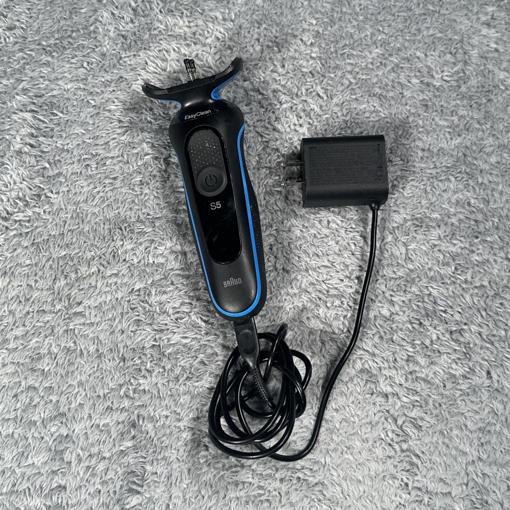Braun Series 5 Easy Clean Wet Dry S5 Facial Trimmer Shaver Handle W/ Charger